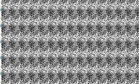 Bio Single Jersey Design "Leo schwarz weiß" Meterware