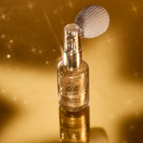 Glitzer Spray biologisch abbaubar - Flakon - gold Körperspray - Glitzermake-up
