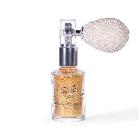 Glitzer Spray biologisch abbaubar - Flakon - gold Körperspray - Glitzermake-up