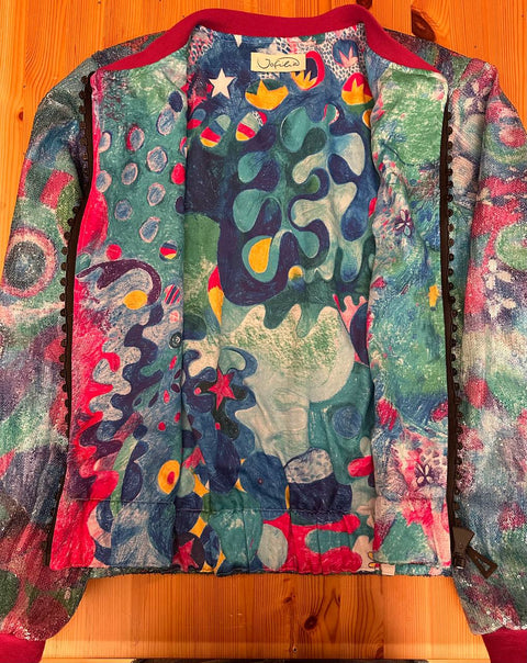 Paillettenjacke mit Design „Fische“
